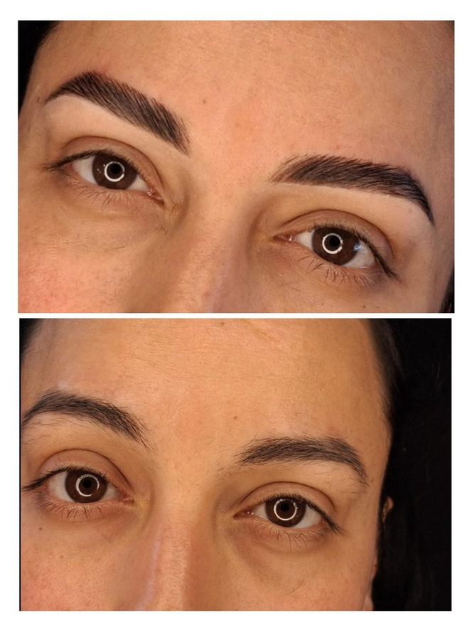 Brows before and after shaping