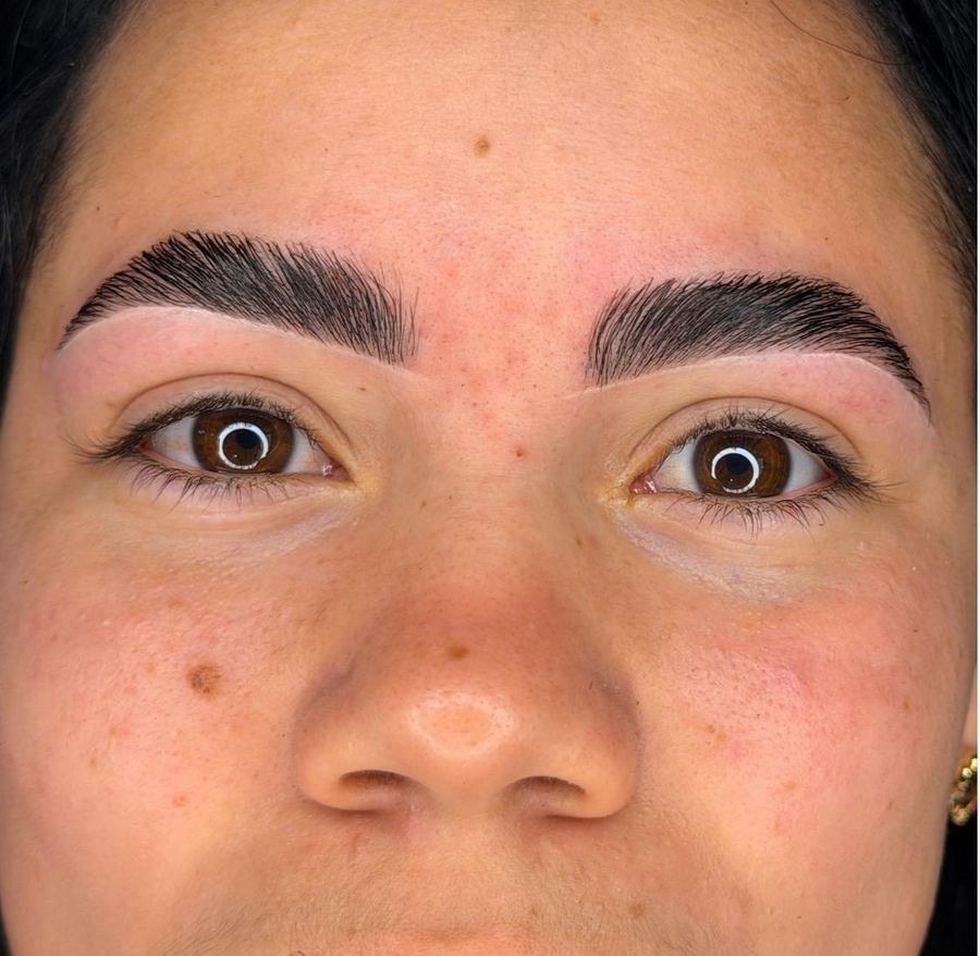 Finished brows, both sides